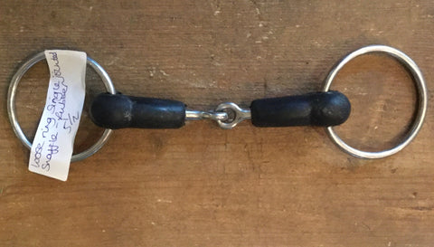 Loose Ring Single Jointed Rubber Snaffle.