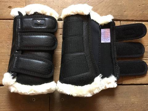 Kingsland Dolany Protection Boots Front from AJ's Equestrian Boutique, Hertfordshire, England