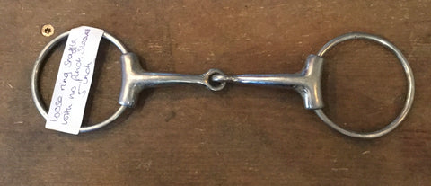 Loose Ring Single Jointed Snaffle with no pinch sleeves.